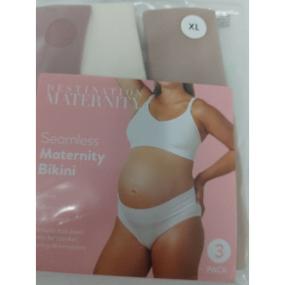 3 Pair Destination Maternity Seamless Bikini Underwear.  XL (16-18) New In Pkg